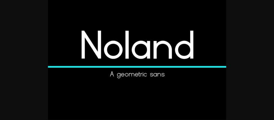 Noland Font Poster 3