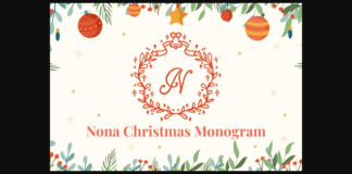 Nona Christmas Monogram Font Poster 1