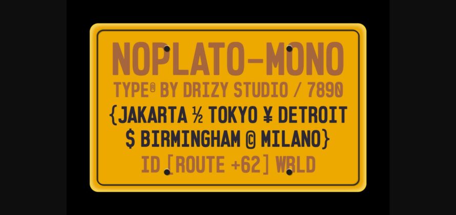 Noplato Mono Font Poster 4