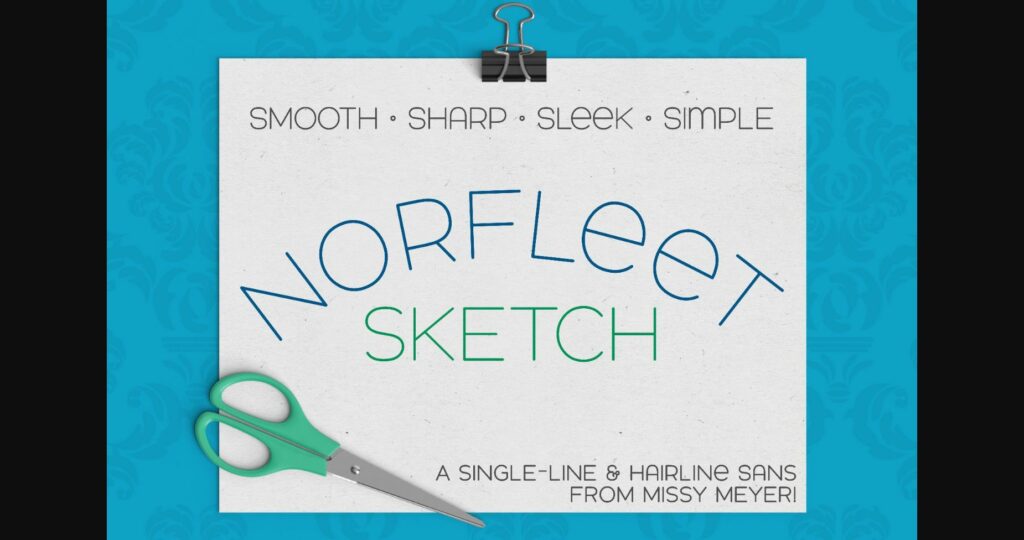 Norfleet Sketch (single Line) Font Poster 3