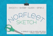 Norfleet Sketch (single Line) Font Poster 1