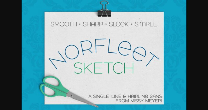 Norfleet Sketch (single Line) Font Poster 1