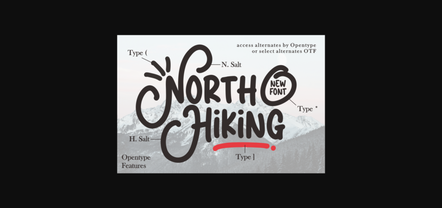 North Hiking Font Poster 4