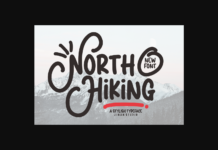 North Hiking Font Poster 1