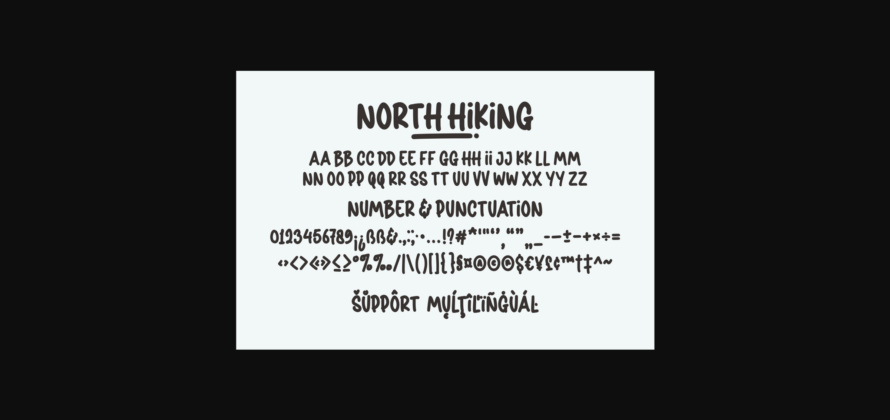 North Hiking Font Poster 11
