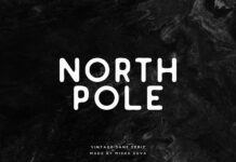 North Pole Font Poster 1