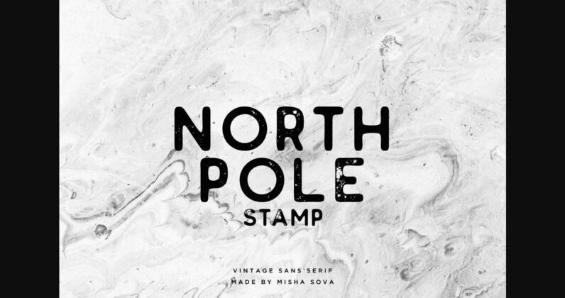 North Pole Stamp Font Poster 3