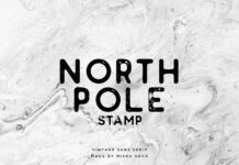 North Pole Stamp Font Poster 1