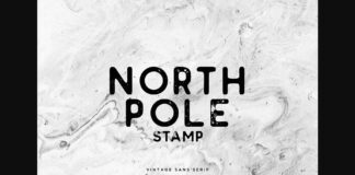 North Pole Stamp Font Poster 1