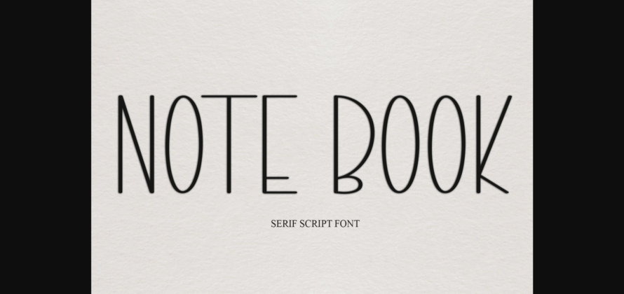 Note Book Font Poster 3