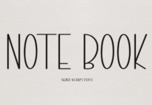 Note Book Font Poster 1