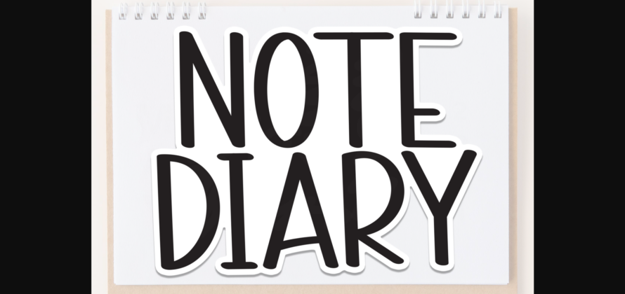 Note Diary Font Poster 3