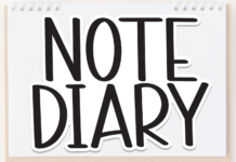 Note Diary Font Poster 1