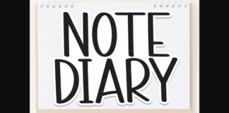 Note Diary Font Poster 1