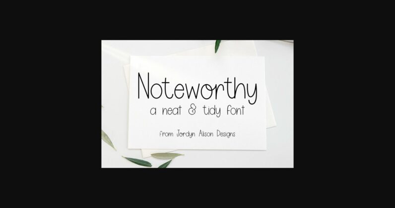 Noteworthy Font Poster 3