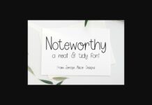 Noteworthy Font Poster 1