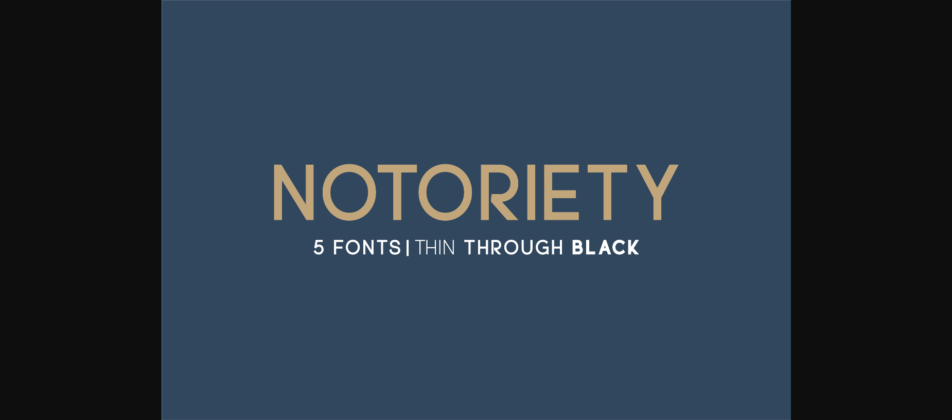 Notoriety Font Poster 3