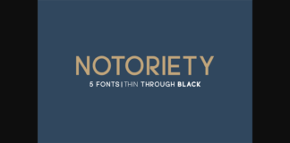 Notoriety Font Poster 1