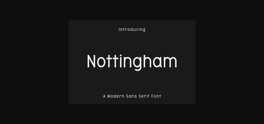 Nottingham Font Poster 3