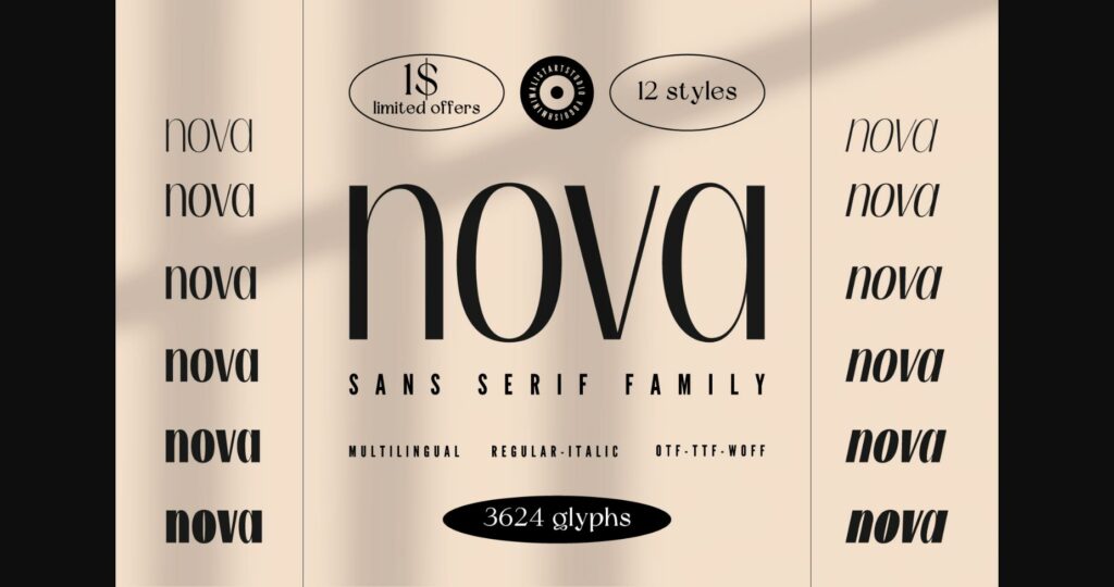 Nova Font Poster 3