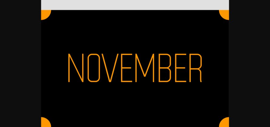 November Font Poster 3