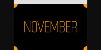 November Font Poster 1