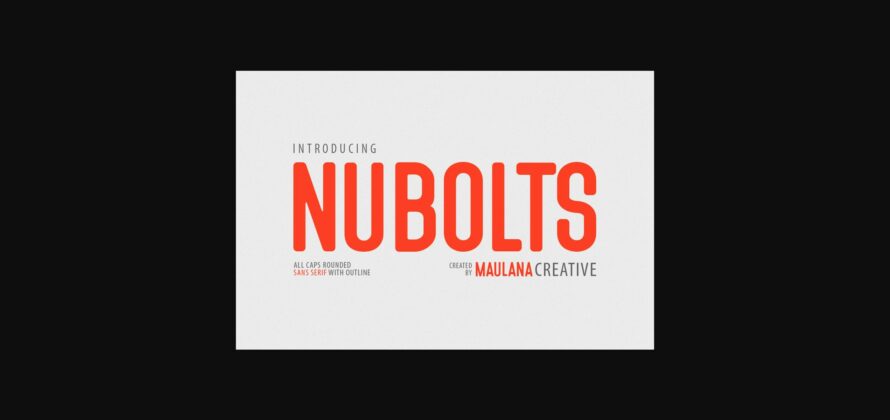 Nubolts Font Poster 3