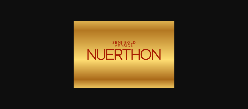 Nuerthon Semi-Bold Font Poster 3