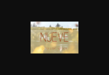Nueve Extra Light Font Poster 1