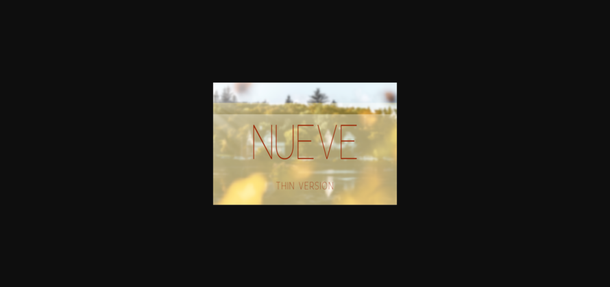 Nueve Thin Font Poster 3