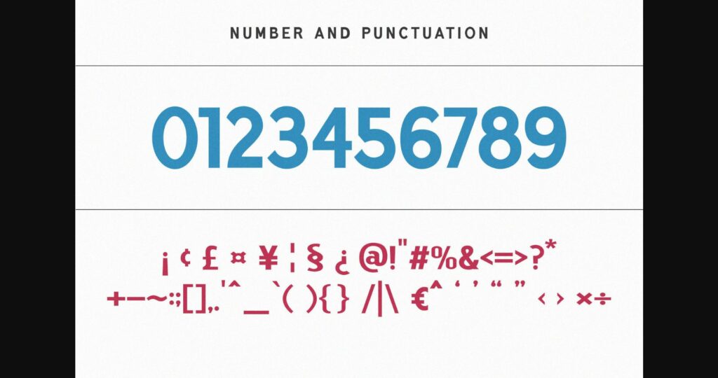 Numplher Font Poster 7