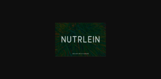 Nutrlein Font Poster 1