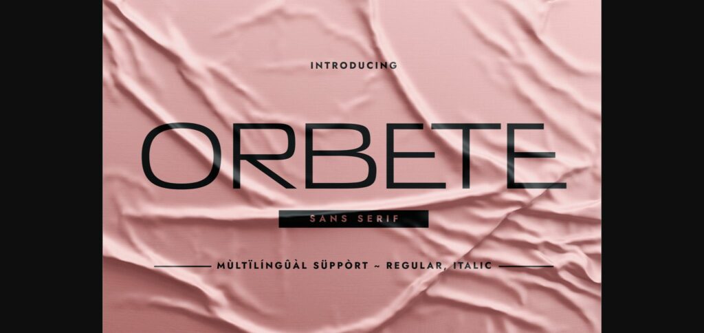 Orbete Font Poster 1