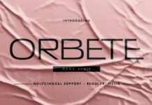 Orbete Font Poster 1