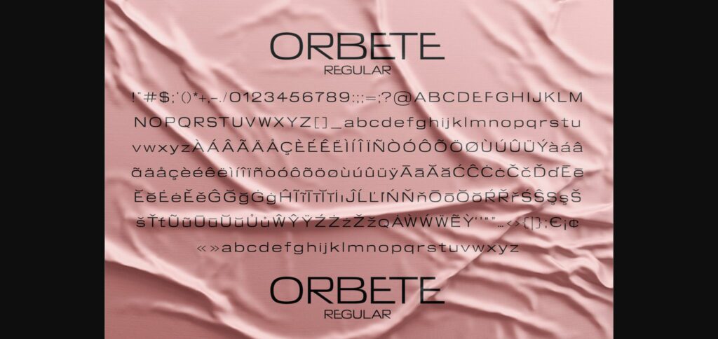 Orbete Font Poster 8