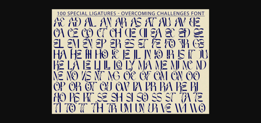 Overcoming Challenges Font Poster 9