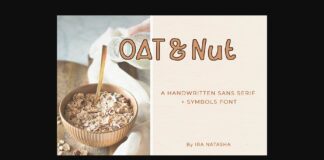 Oat & Nut Font Poster 1