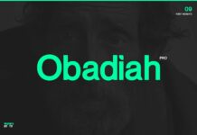 Obadiah Pro Font Poster 1