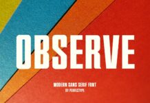 Observe Font Poster 1