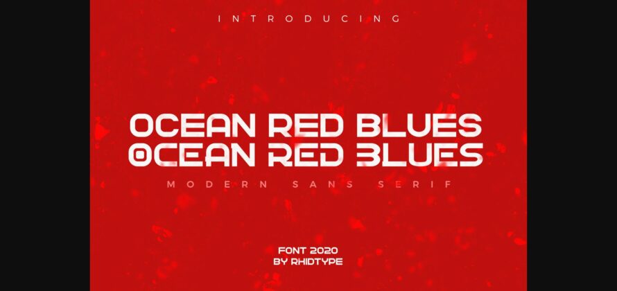 Ocean Red Blues Font Poster 3