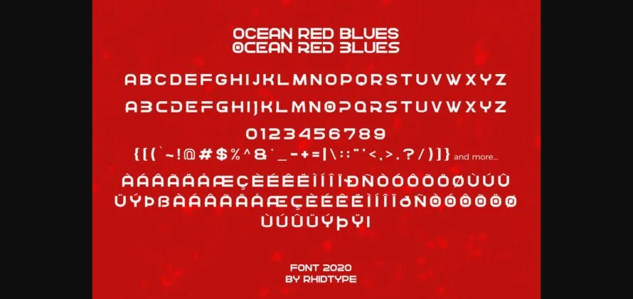 Ocean Red Blues Font Poster 4