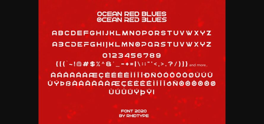 Ocean Red Blues Font Poster 2