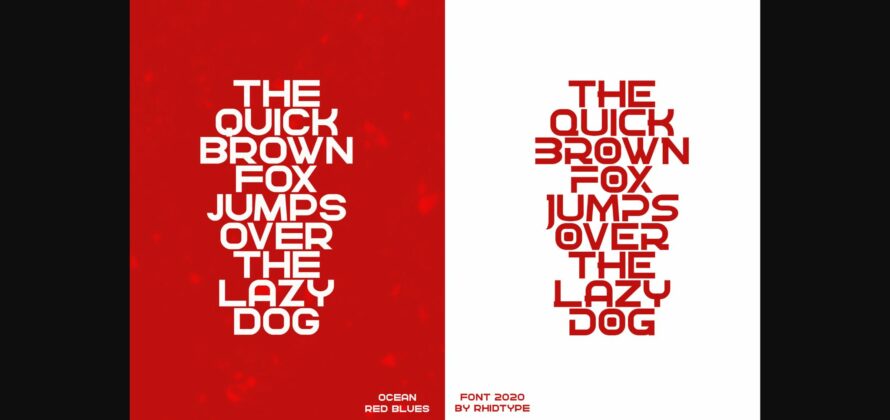 Ocean Red Blues Font Poster 8