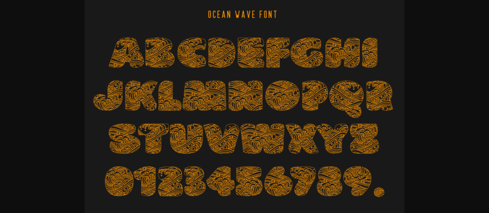 Ocean Wave Font Poster 6