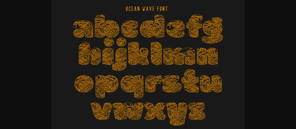 Ocean Wave Font Poster 7