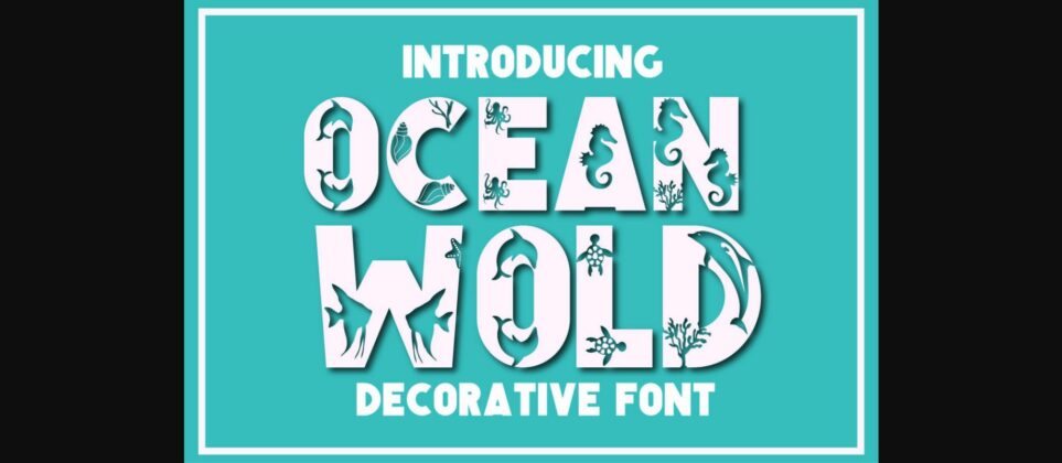 Ocean Wold Font Poster 3