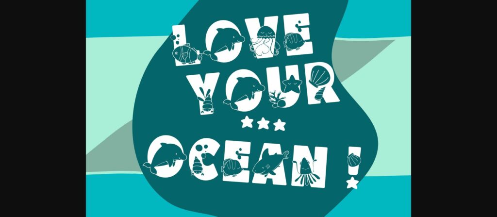 Ocean World Font Poster 4