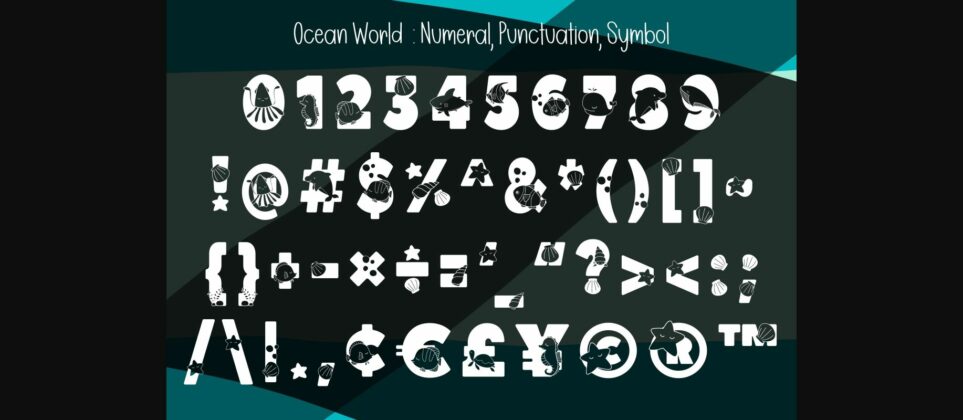 Ocean World Font Poster 7