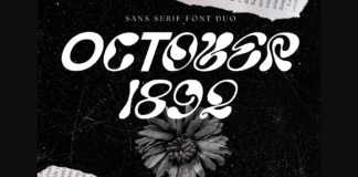 October 1892 Font Poster 1