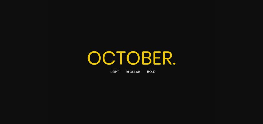 October Font Poster 3